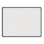 Polka Dots - White on Platinum Gray Double Sided Fleece Blanket (Small) (Two Sides)