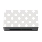 Polka Dots - White on Platinum Gray Memory Card Reader with CF