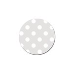 Polka Dots - White on Platinum Gray Golf Ball Marker (10 pack)