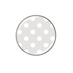 Polka Dots - White on Platinum Gray Hat Clip Ball Marker (10 pack)