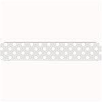 Polka Dots - White on Platinum Gray Small Bar Mat