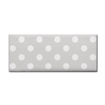 Polka Dots - White on Platinum Gray Hand Towel