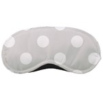 Polka Dots - White on Platinum Gray Sleeping Mask