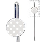 Polka Dots - White on Platinum Gray Book Mark