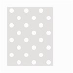 Polka Dots - White on Platinum Gray Small Garden Flag (Two Sides)