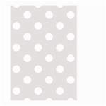 Polka Dots - White on Platinum Gray Large Garden Flag (Two Sides)