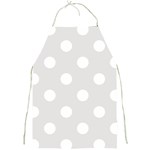 Polka Dots - White on Platinum Gray Full Print Apron