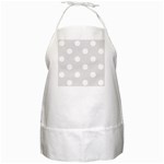 Polka Dots - White on Platinum Gray BBQ Apron