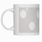 Polka Dots - White on Platinum Gray White Mug