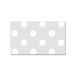 Polka Dots - White on Platinum Gray Sticker Rectangular (10 pack)