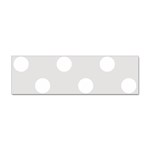 Polka Dots - White on Platinum Gray Sticker (Bumper)