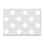Polka Dots - White on Platinum Gray Sticker A4 (100 pack)