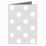Polka Dots - White on Platinum Gray Greeting Card