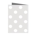 Polka Dots - White on Platinum Gray Mini Greeting Cards (Pkg of 8)