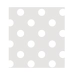 Polka Dots - White on Platinum Gray Greeting Card 4.5  x 6 