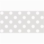 Polka Dots - White on Platinum Gray 4  x 8  Photo Cards