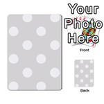 Polka Dots - White on Platinum Gray Multi-purpose Cards (Rectangle)