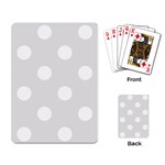 Polka Dots - White on Platinum Gray Playing Cards Single Design