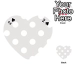 Polka Dots - White on Platinum Gray Playing Cards 54 (Heart)