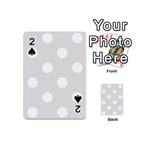 Polka Dots - White on Platinum Gray Playing Cards 54 (Mini)