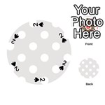 Polka Dots - White on Platinum Gray Playing Cards 54 (Round)