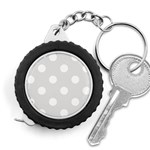 Polka Dots - White on Platinum Gray Measuring Tape