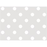 Polka Dots - White on Platinum Gray Birthday Cake 3D Greeting Card (7x5)