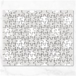 Polka Dots - White on Platinum Gray Jigsaw Puzzle (Rectangular)