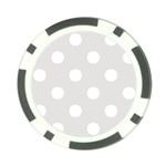 Polka Dots - White on Platinum Gray Poker Chip Card Guard (10 pack)