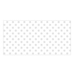 Polka Dots - Platinum Gray on White Satin Shawl