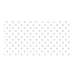 Polka Dots - Platinum Gray on White Satin Wrap