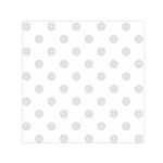 Polka Dots - Platinum Gray on White Small Satin Scarf  (Square)
