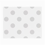 Polka Dots - Platinum Gray on White Small Glasses Cloth (2 Sides)