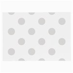 Polka Dots - Platinum Gray on White Large Glasses Cloth
