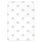 Polka Dots - Platinum Gray on White Removable Flap Cover (S)