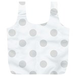 Polka Dots - Platinum Gray on White Full Print Recycle Bag (XL)