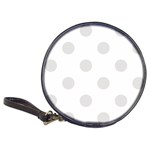 Polka Dots - Platinum Gray on White Classic 20-CD Wallet