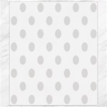 Polka Dots - Platinum Gray on White Canvas 8  x 10 