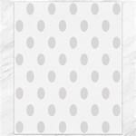 Polka Dots - Platinum Gray on White Canvas 11  x 14 