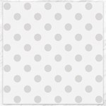 Polka Dots - Platinum Gray on White Canvas 12  x 12 