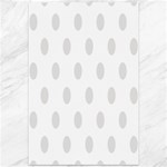 Polka Dots - Platinum Gray on White Canvas 12  x 18 