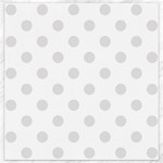Polka Dots - Platinum Gray on White Canvas 16  x 16 