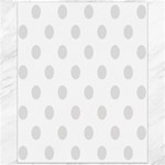 Polka Dots - Platinum Gray on White Canvas 16  x 20 