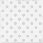 Polka Dots - Platinum Gray on White Canvas 20  x 20 