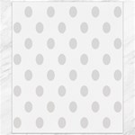 Polka Dots - Platinum Gray on White Canvas 20  x 24 