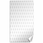 Polka Dots - Platinum Gray on White Canvas 40  x 72 