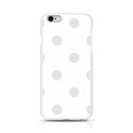 Polka Dots - Platinum Gray on White Apple iPhone 6/6S Silicone Case (Transparent)