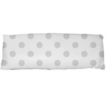 Polka Dots - Platinum Gray on White Body Pillow Case (Dakimakura) (One Side)