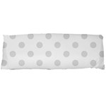 Polka Dots - Platinum Gray on White Body Pillow Case Dakimakura (Two Sides)