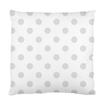 Polka Dots - Platinum Gray on White Standard Cushion Case (Two Sides)